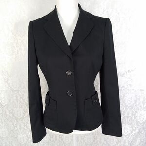 Banana Republic black 2 button closure stretch blazer size 4